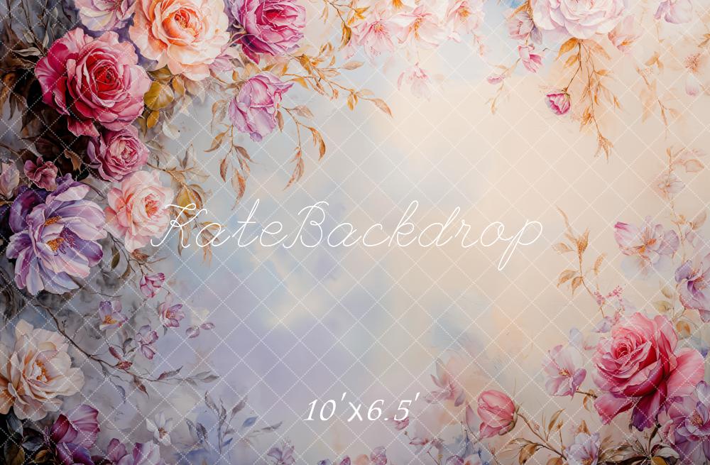 LONSALE Kate Fleece Floral Fine Art Backdrop Designed by GQ - Kate Backdrop AU