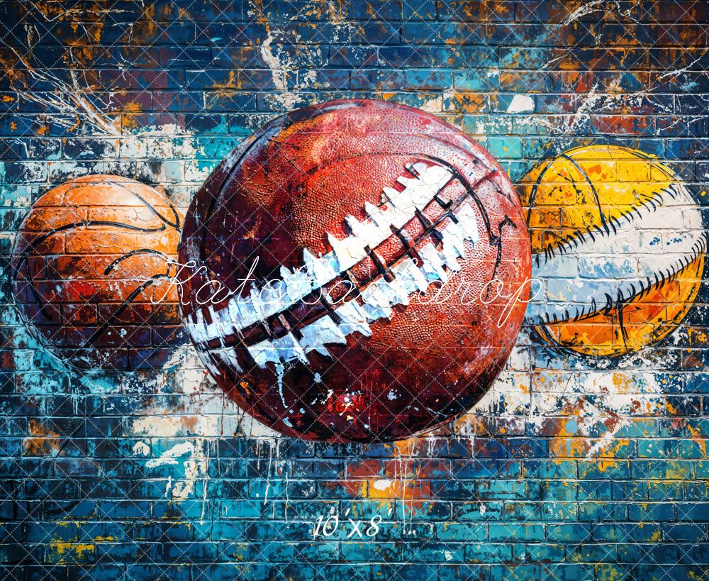 Kate Fleece Sports Graffiti Wall Backdrop Designed by Emetselch - Kate Backdrop AU