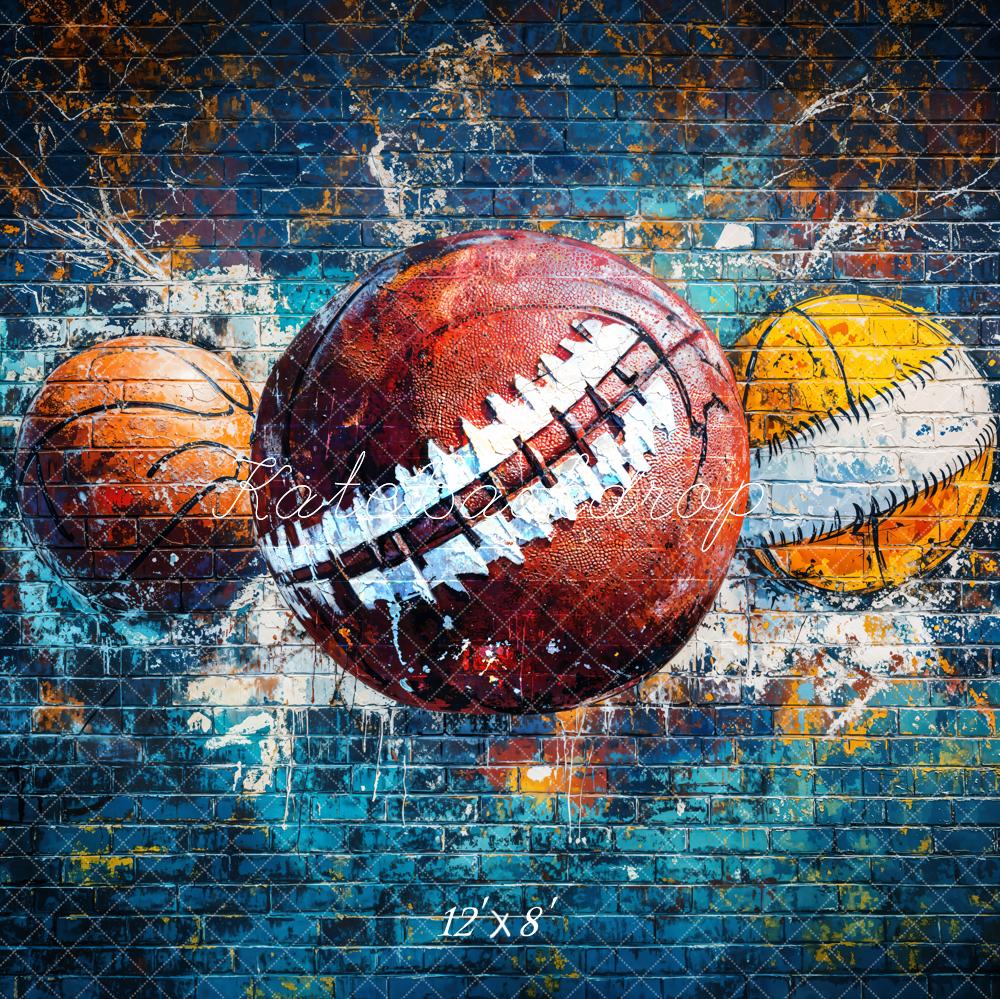 Kate Fleece Sports Graffiti Wall Backdrop Designed by Emetselch - Kate Backdrop AU
