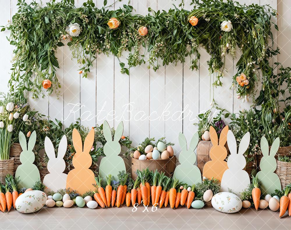 Kate Fleece Carrot Easter Bunny Backdrop Designed by Emetselch - Kate Backdrop AU