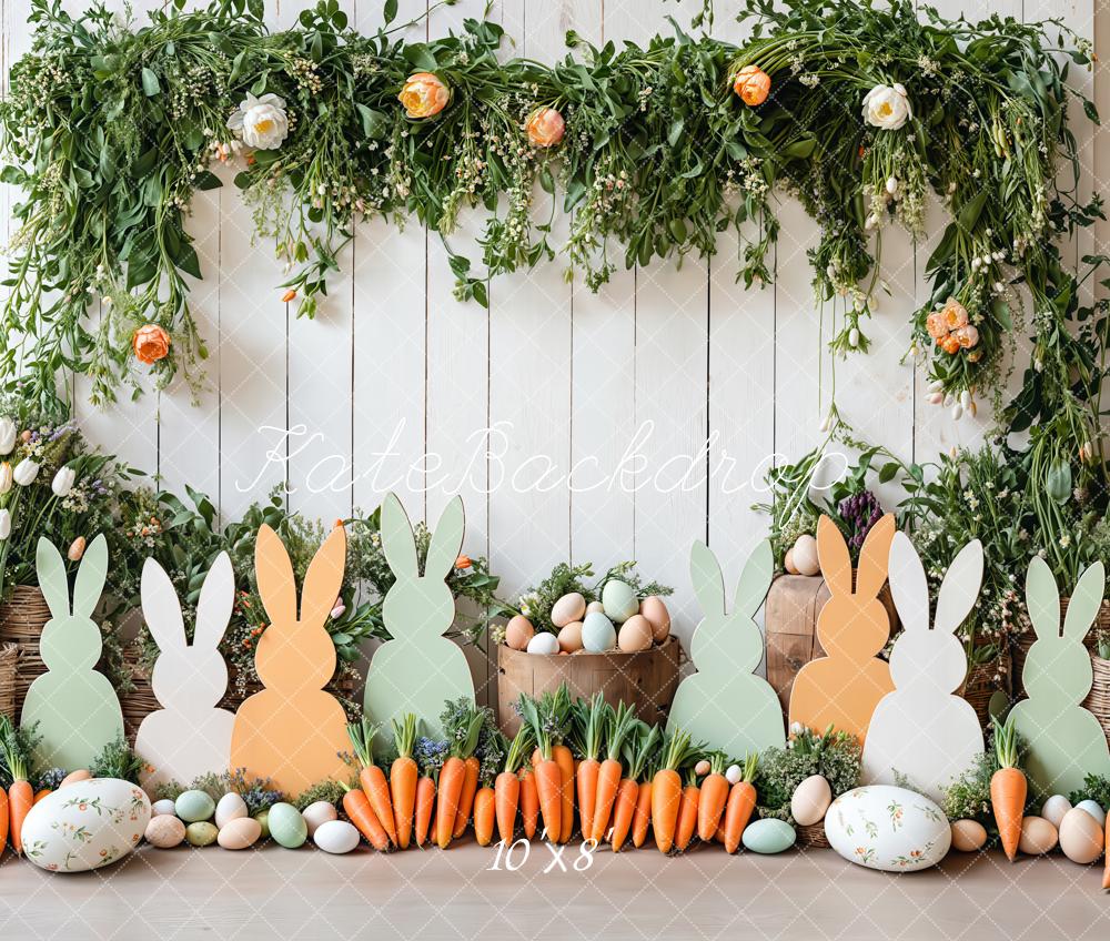 Kate Fleece Carrot Easter Bunny Backdrop Designed by Emetselch - Kate Backdrop AU