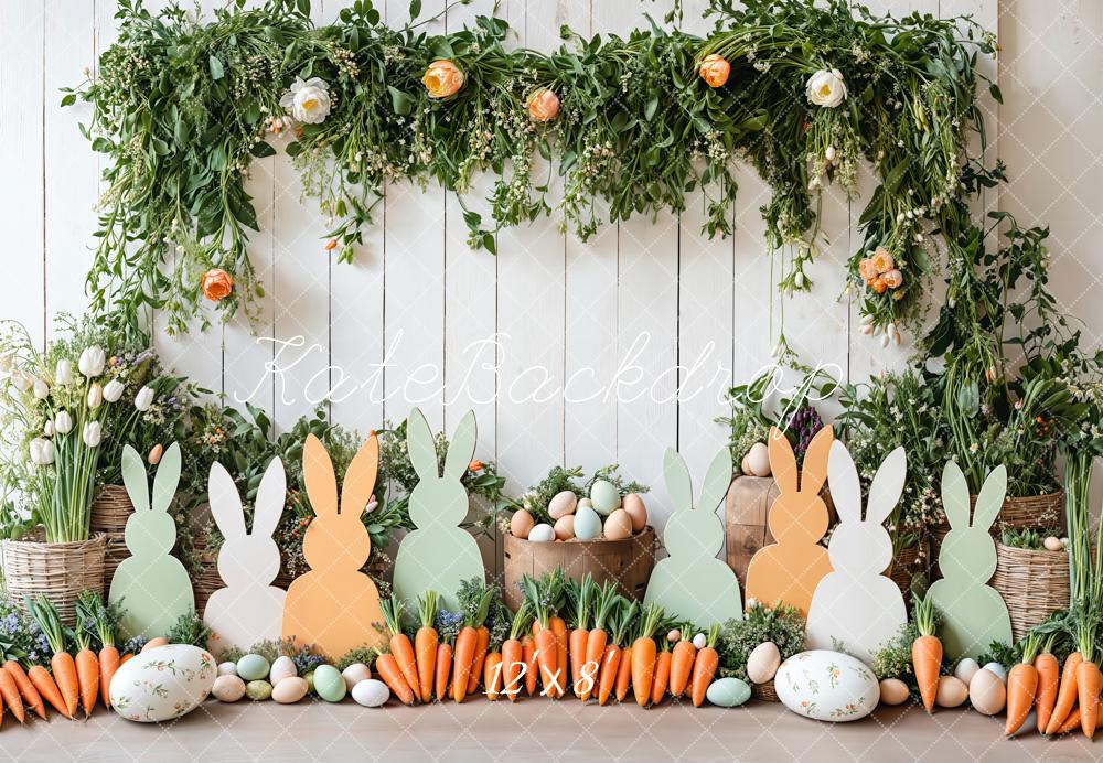 Kate Fleece Carrot Easter Bunny Backdrop Designed by Emetselch - Kate Backdrop AU
