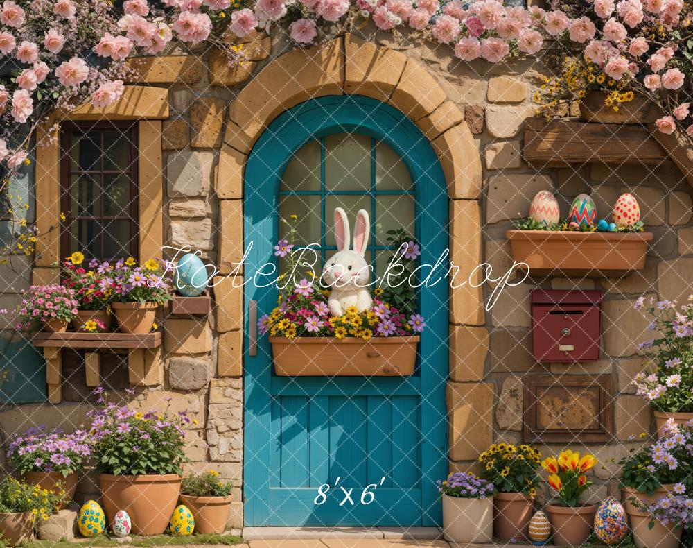 Kate Fleece Easter Stone House Backdrop Designed by Emetselch - Kate Backdrop AU