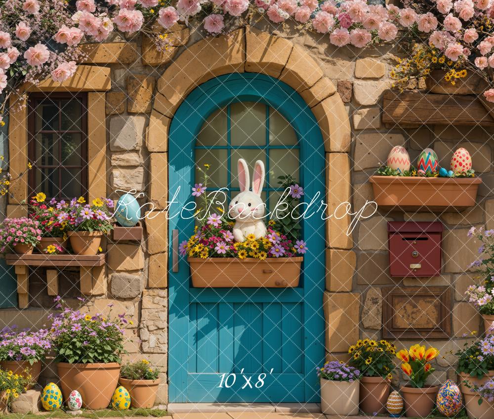 Kate Fleece Easter Stone House Backdrop Designed by Emetselch - Kate Backdrop AU
