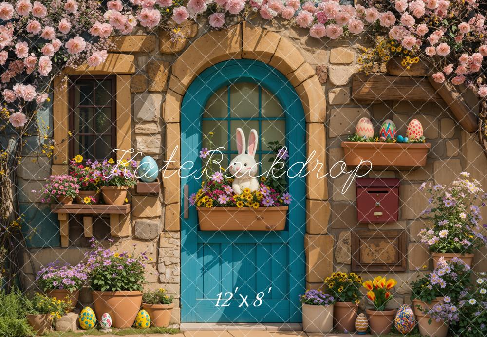Kate Fleece Easter Stone House Backdrop Designed by Emetselch - Kate Backdrop AU