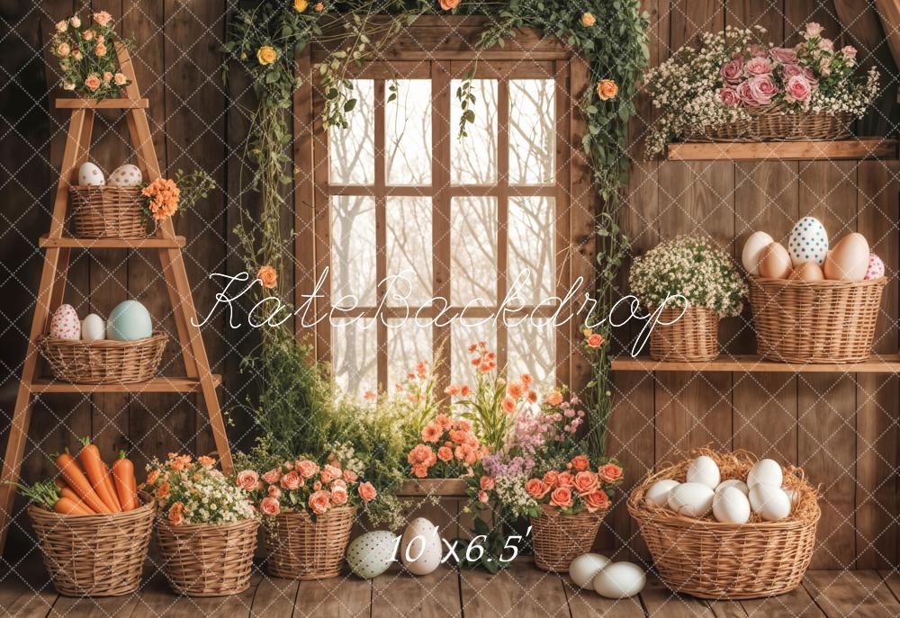 Kate Fleece Easter Wood Window Backdrop Designed by Emetselch - Kate Backdrop AU