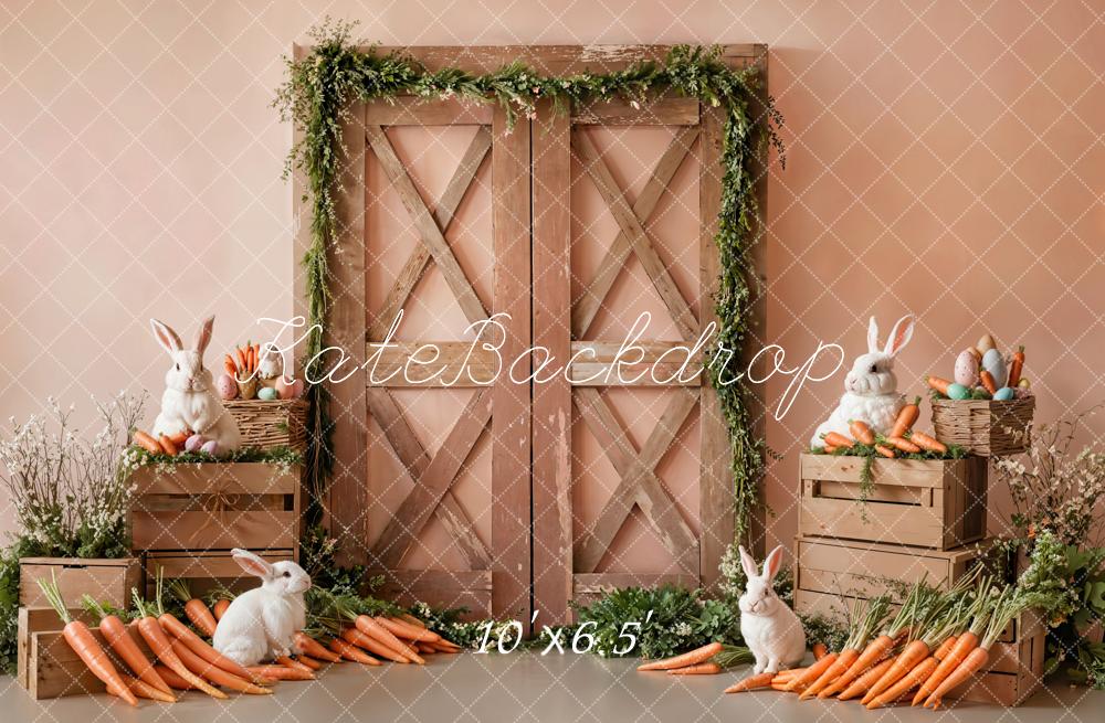 Kate Easter Bunny Carrot Fleece Backdrop Designed by Emetselch - Kate Backdrop AU
