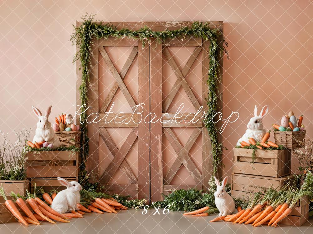 Kate Easter Bunny Carrot Fleece Backdrop Designed by Emetselch - Kate Backdrop AU