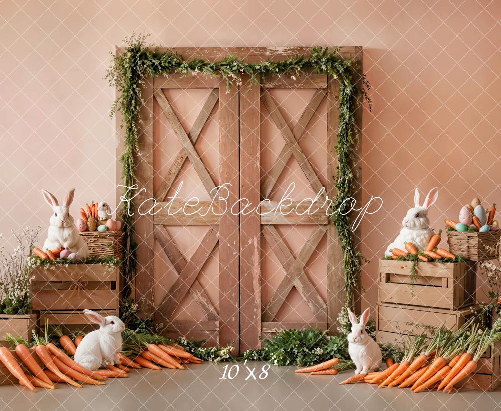Kate Easter Bunny Carrot Fleece Backdrop Designed by Emetselch - Kate Backdrop AU