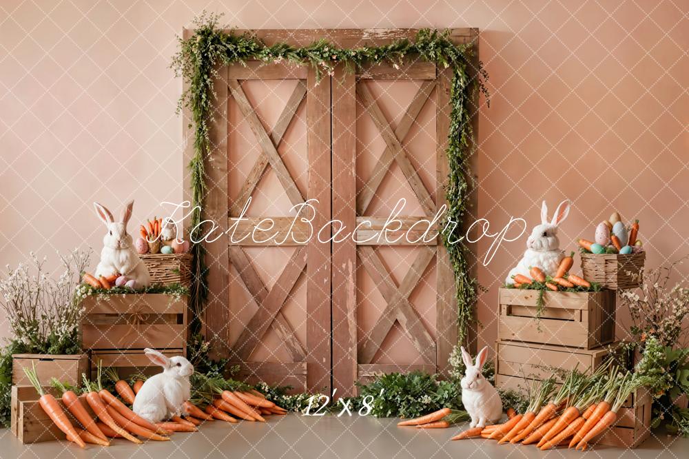 Kate Easter Bunny Carrot Fleece Backdrop Designed by Emetselch - Kate Backdrop AU