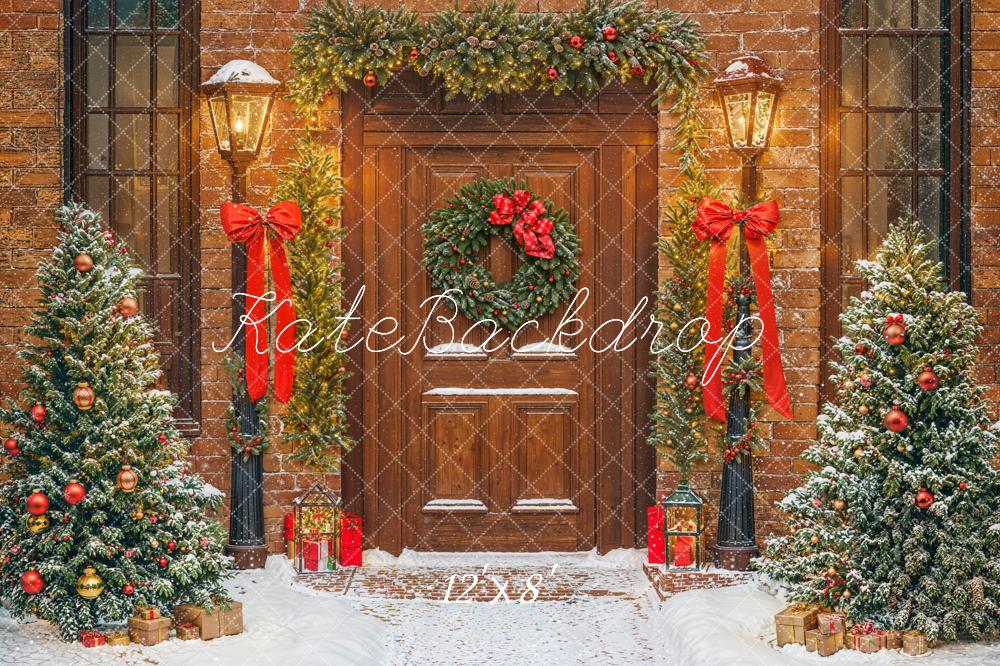 Kate Fleece Christmas Outdoor Snow Backdrop Designed by Emetselch - Kate Backdrop AU