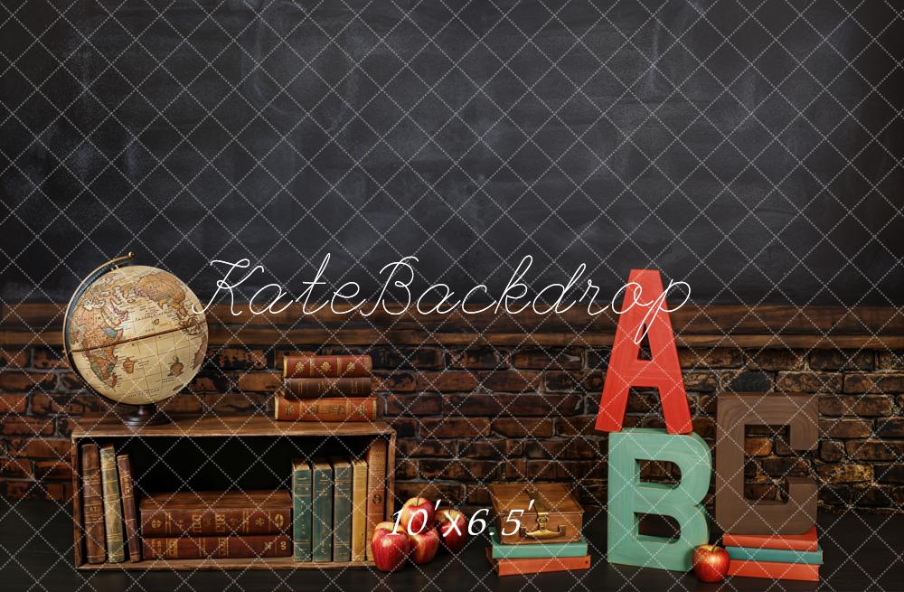 Kate Fleece Chalkboard Back to School Backdrop Designed by Emetselch - Kate Backdrop AU