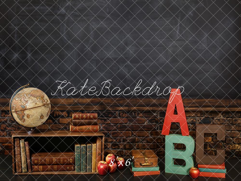 Kate Fleece Chalkboard Back to School Backdrop Designed by Emetselch - Kate Backdrop AU