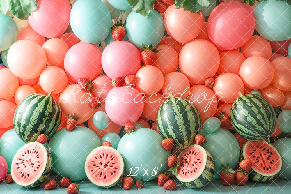 Kate Fleece Summer Cake Smash Watermelon Backdrop Designed by Emetselch - Kate Backdrop AU