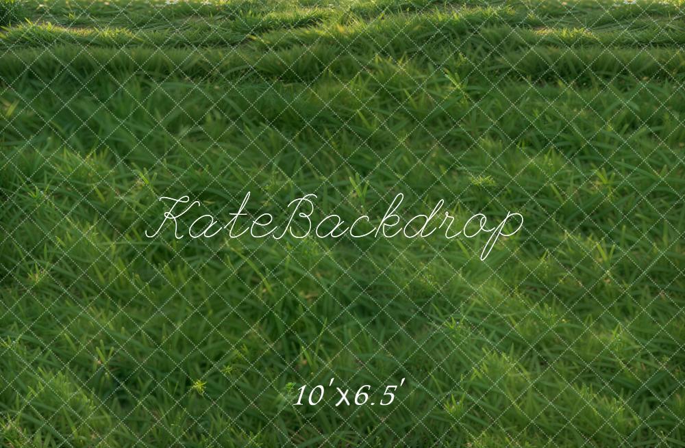 Kate Fleece Green Grass Floor Backdrop Designed by Emetselch - Kate Backdrop AU