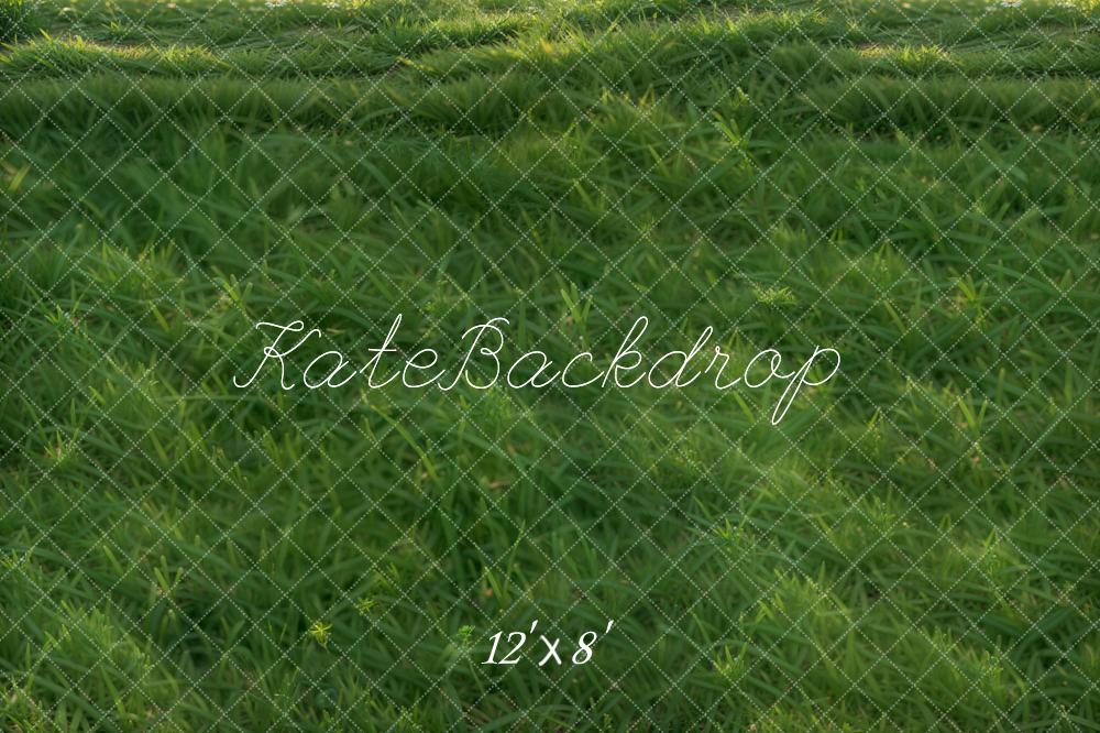 Kate Fleece Green Grass Floor Backdrop Designed by Emetselch - Kate Backdrop AU