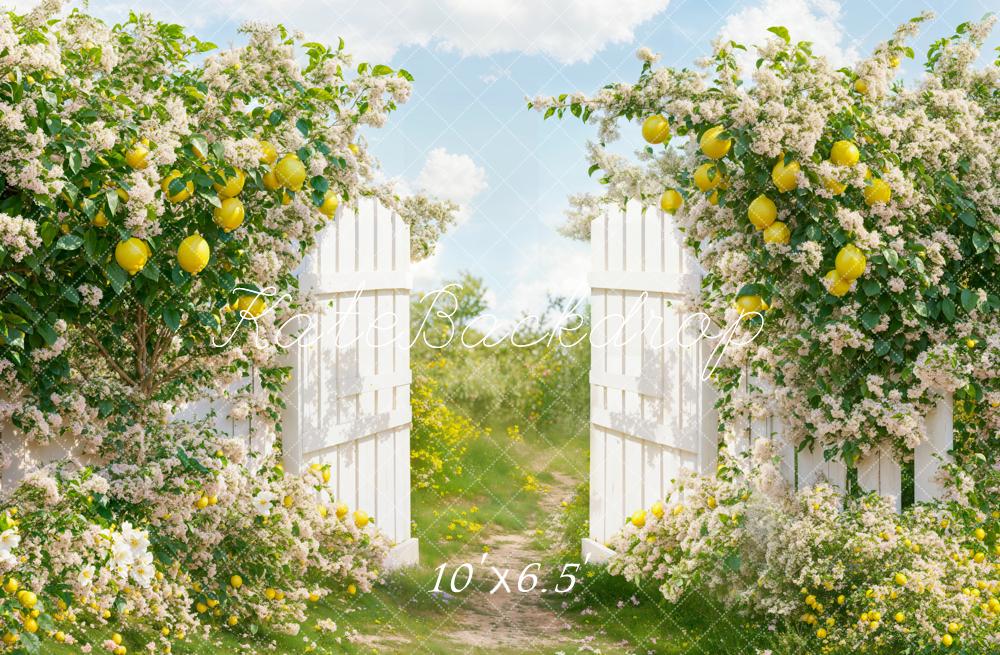 Kate Fleece Lemon Manor Spring Backdrop Designed by Emetselch - Kate Backdrop AU