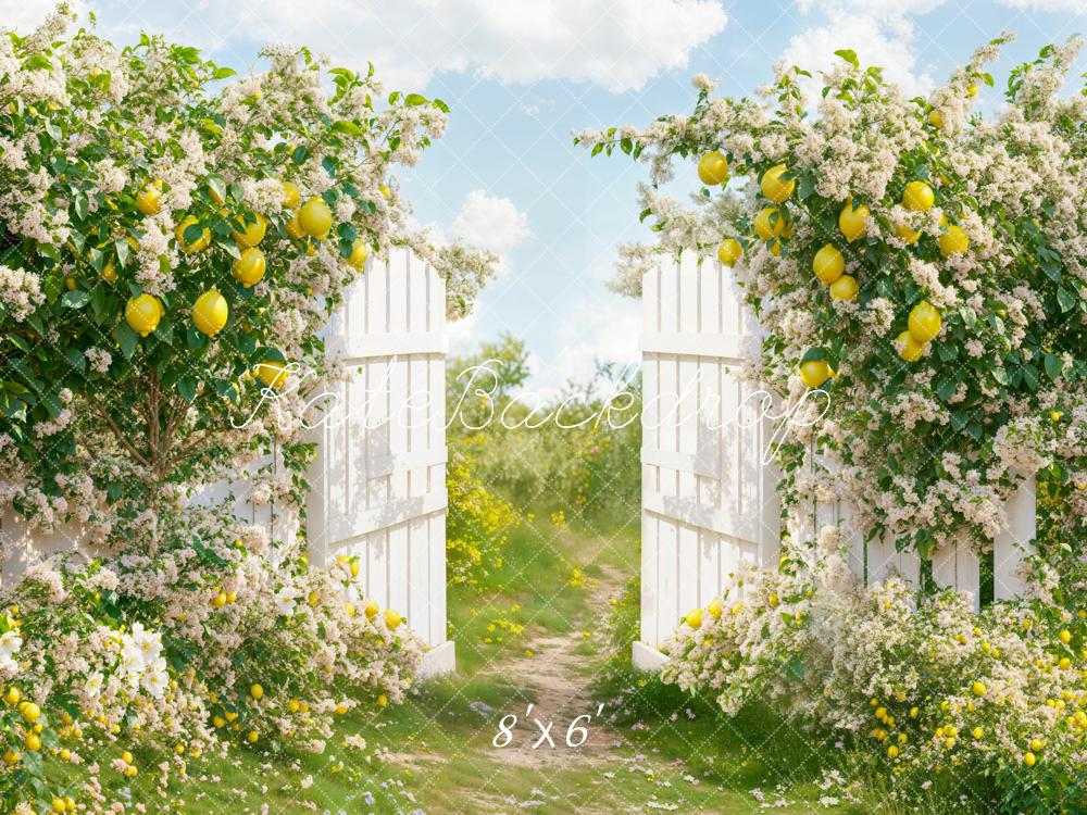 Kate Fleece Lemon Manor Spring Backdrop Designed by Emetselch - Kate Backdrop AU