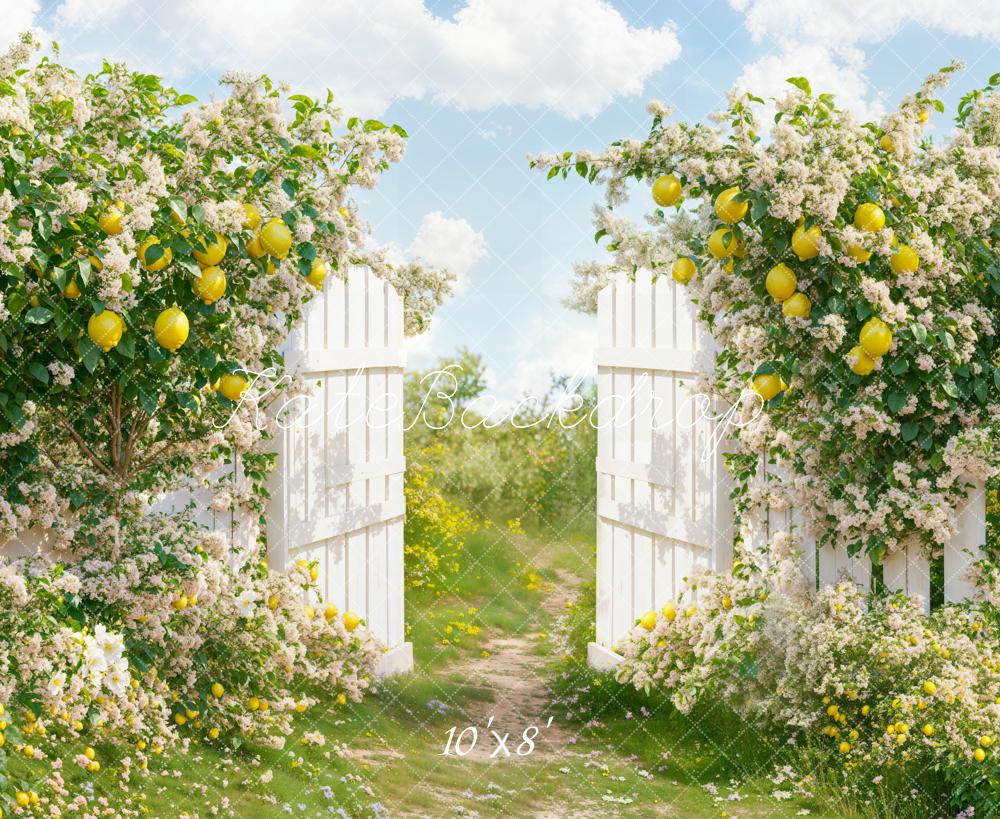 Kate Fleece Lemon Manor Spring Backdrop Designed by Emetselch - Kate Backdrop AU