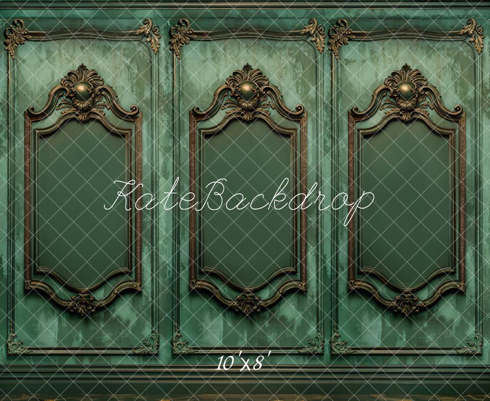 Kate Fleece Retro Green Wall Backdrop Designed by Kate Image - Kate Backdrop AU