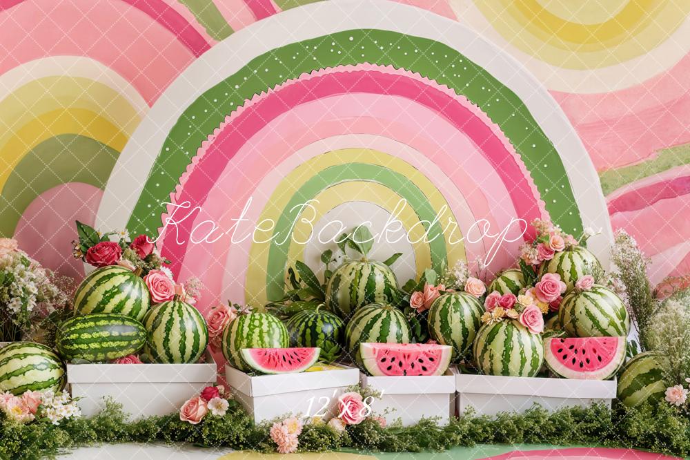 Kate Fleece Summer Watermelon Backdrop Designed by Emetselch