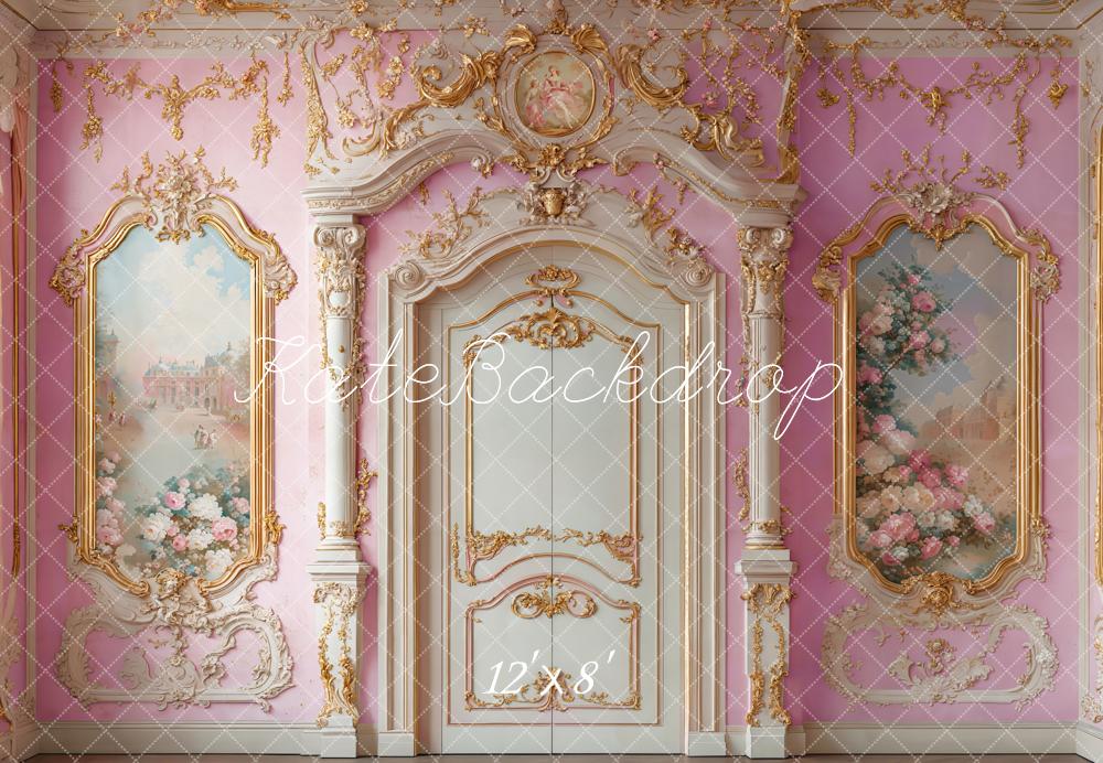 Kate Fleece Pink Gorgeous Retro Wall Backdrop Designed by Emetselch - Kate Backdrop AU