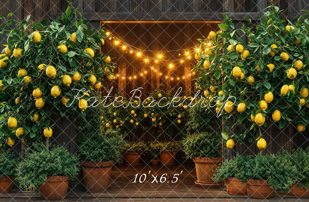 Kate Fleece Spring Lemon Tree Backdrop Designed by Emetselch - Kate Backdrop AU