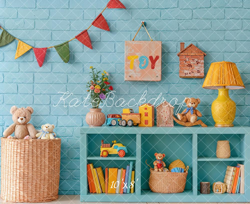 Kate Fleece Toy Back to School Backdrop Designed by Emetselch - Kate Backdrop AU