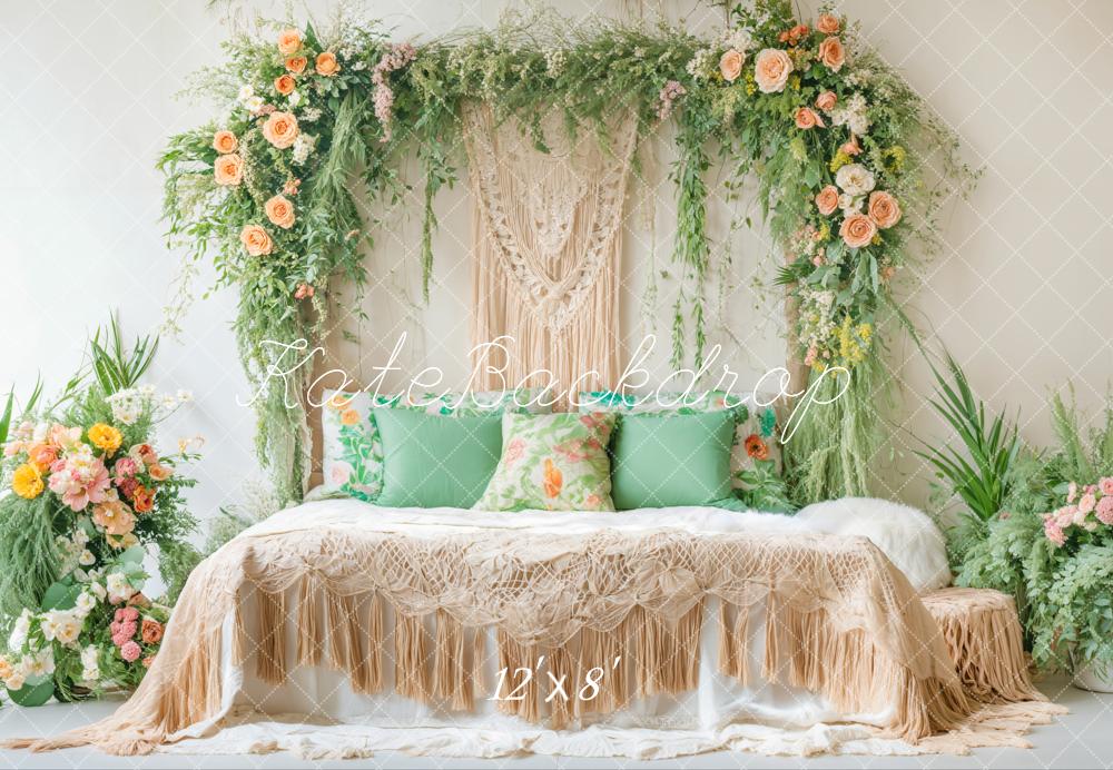 Kate Fleece Spring Boho Mother's Day Backdrop Designed by Emetselch