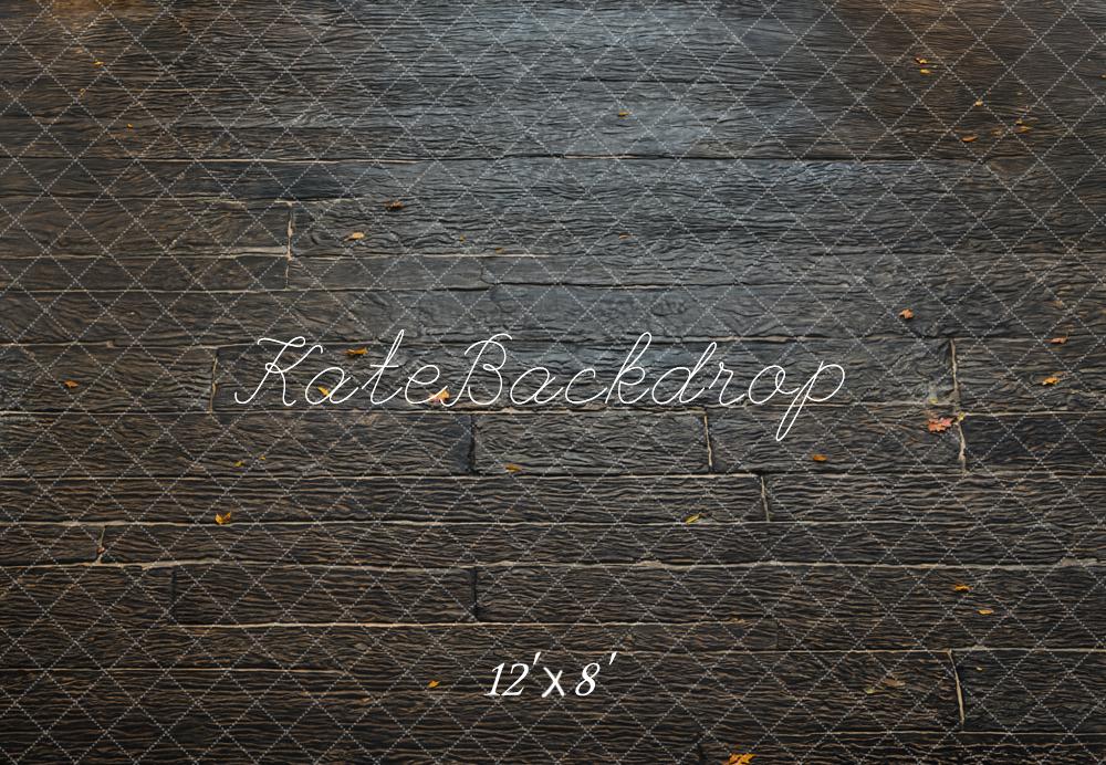 Kate Fleece Dark Wood Grain Floor Backdrop Designed by Emetselch