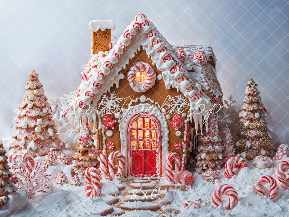 Kate Fleece Christmas Gingerbread House Backdrop Designed by Chain Photography - Kate Backdrop AU