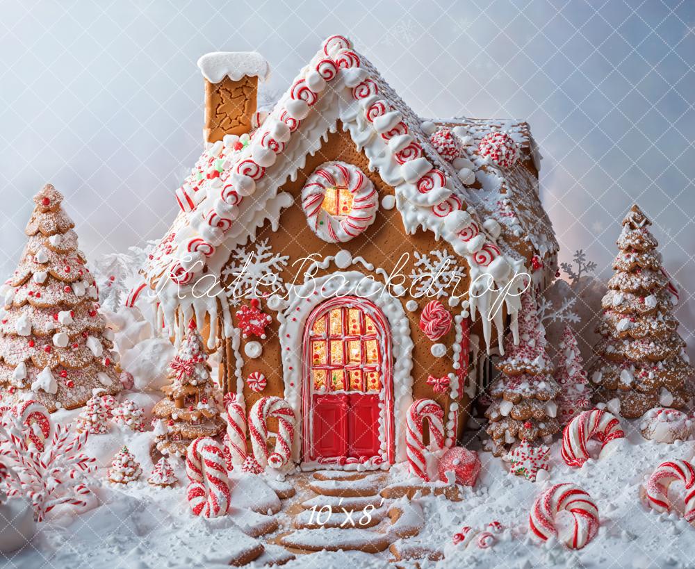 Kate Fleece Christmas Gingerbread House Backdrop Designed by Chain Photography - Kate Backdrop AU