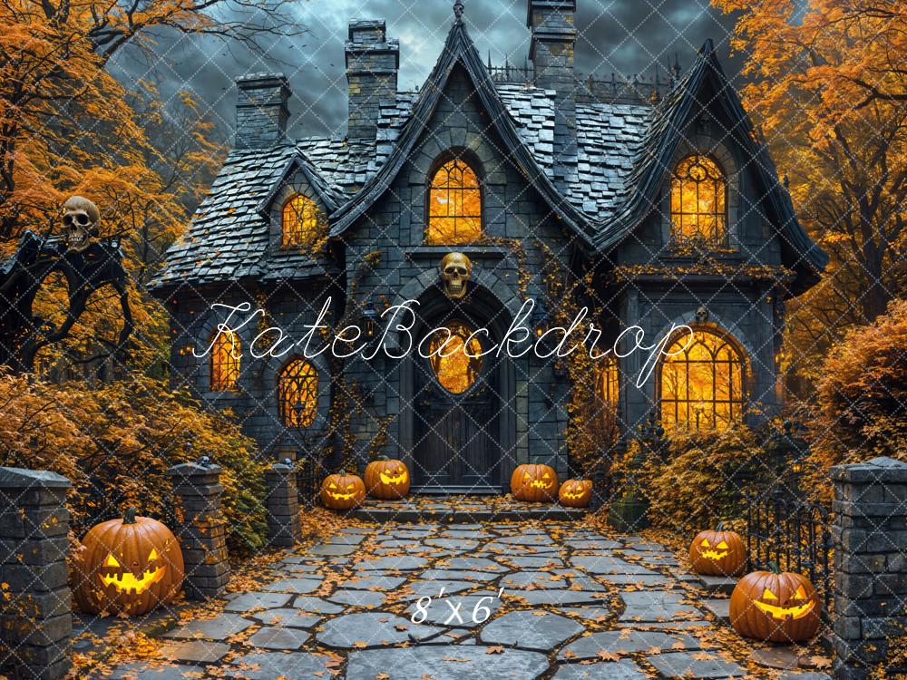 Kate Fleece Halloween House Backdrop Designed by Emetselch