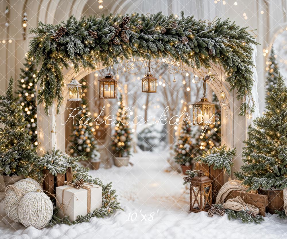 Kate Snow Christmas Arch Fleece Backdrop Designed by Emetselch