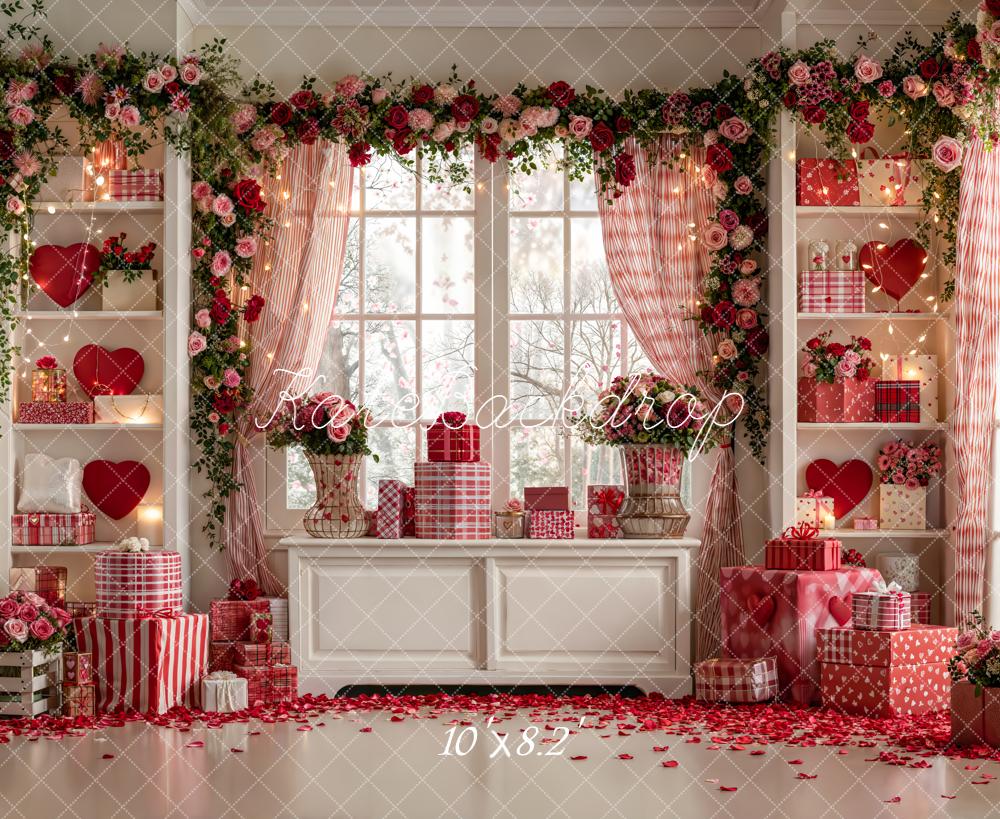 Kate Fleece Valentine's Day Gift Cabinet Backdrop Designed by Emetselch