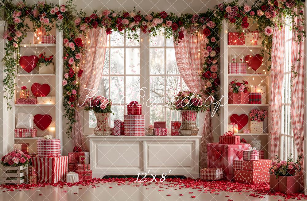 Kate Fleece Valentine's Day Gift Cabinet Backdrop Designed by Emetselch