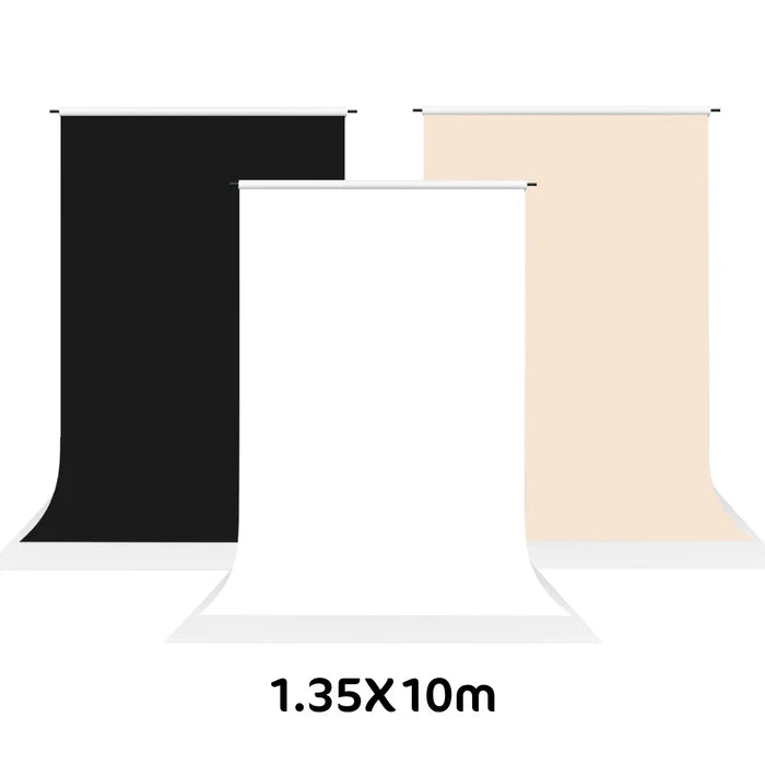 Kate White & Black & Ivory Beige Seamless Paper Photography Backdrop - Kate Backdrop AU
