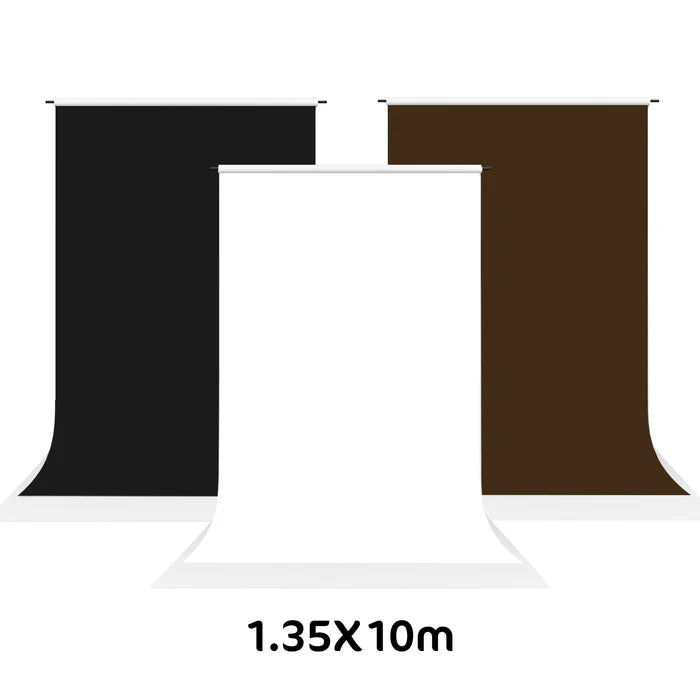 Kate White & Black & Cocoa Brown Seamless Paper Photography Backdrop