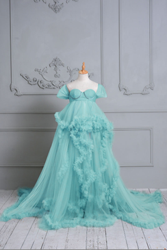 Kate One Shoulder Mesh Maternity Photoshoot Dress