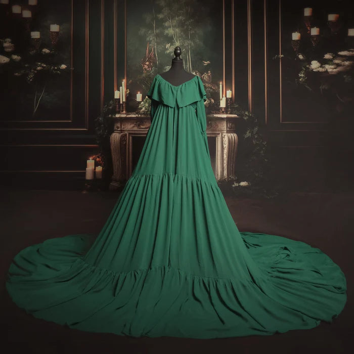 Kate Chiffon Tail Pregnant Women's Skirt Maternity Photoshoot Dress - Kate Backdrop AU