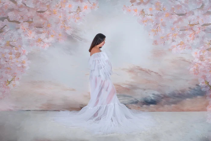 Kate Tubeless Mesh Maternity Photoshoot Dress - Kate Backdrop AU