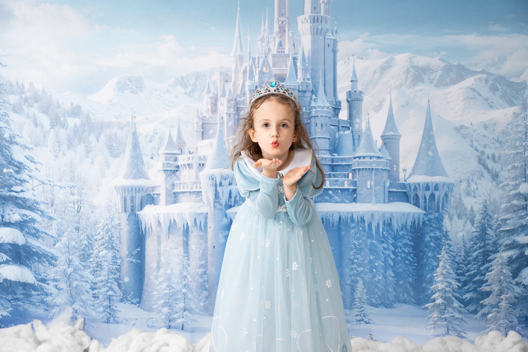 Kate Winter Ice Frosted World Castle Backdrop Designed by Chain Photography - Kate Backdrop AU