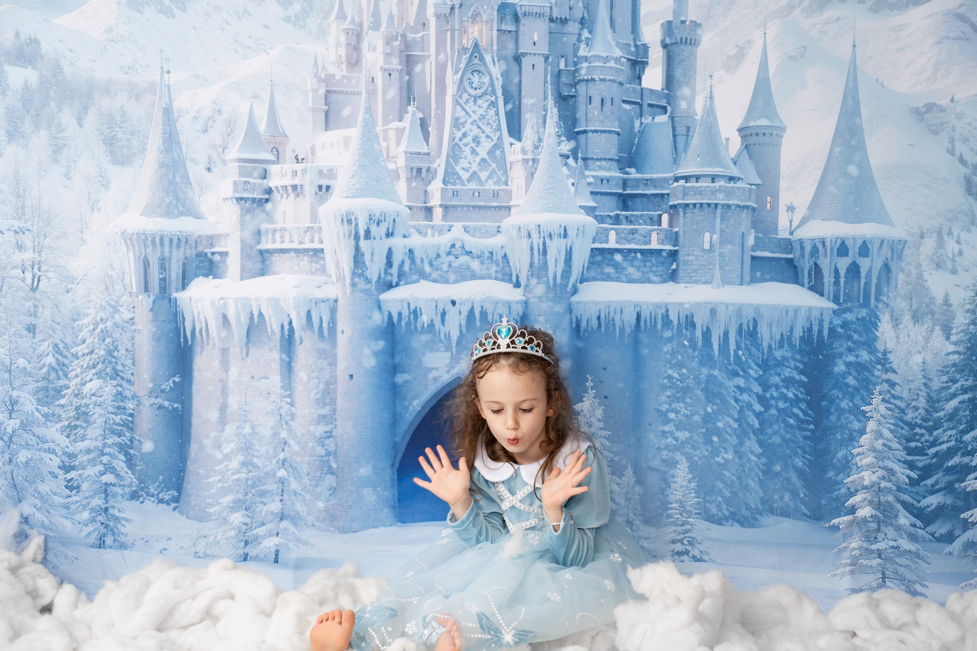 Kate Winter Ice Frosted World Castle Backdrop Designed by Chain Photography - Kate Backdrop AU