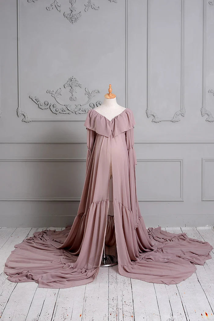 Kate Chiffon Tail Pregnant Women's Skirt Maternity Photoshoot Dress - Kate Backdrop AU