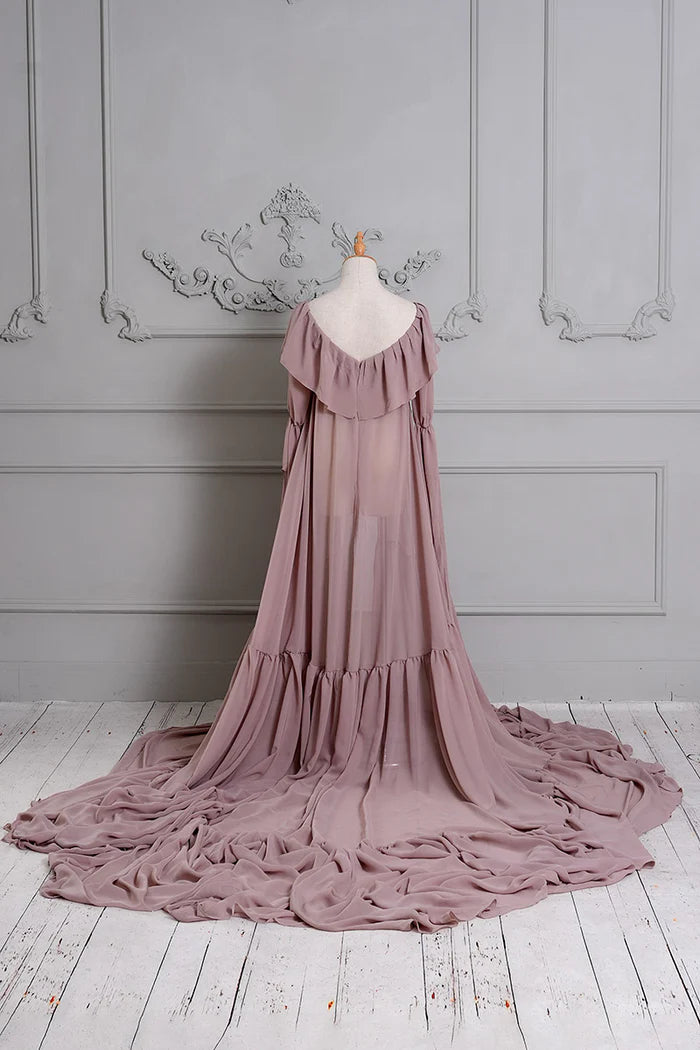 Kate Chiffon Tail Pregnant Women's Skirt Maternity Photoshoot Dress - Kate Backdrop AU