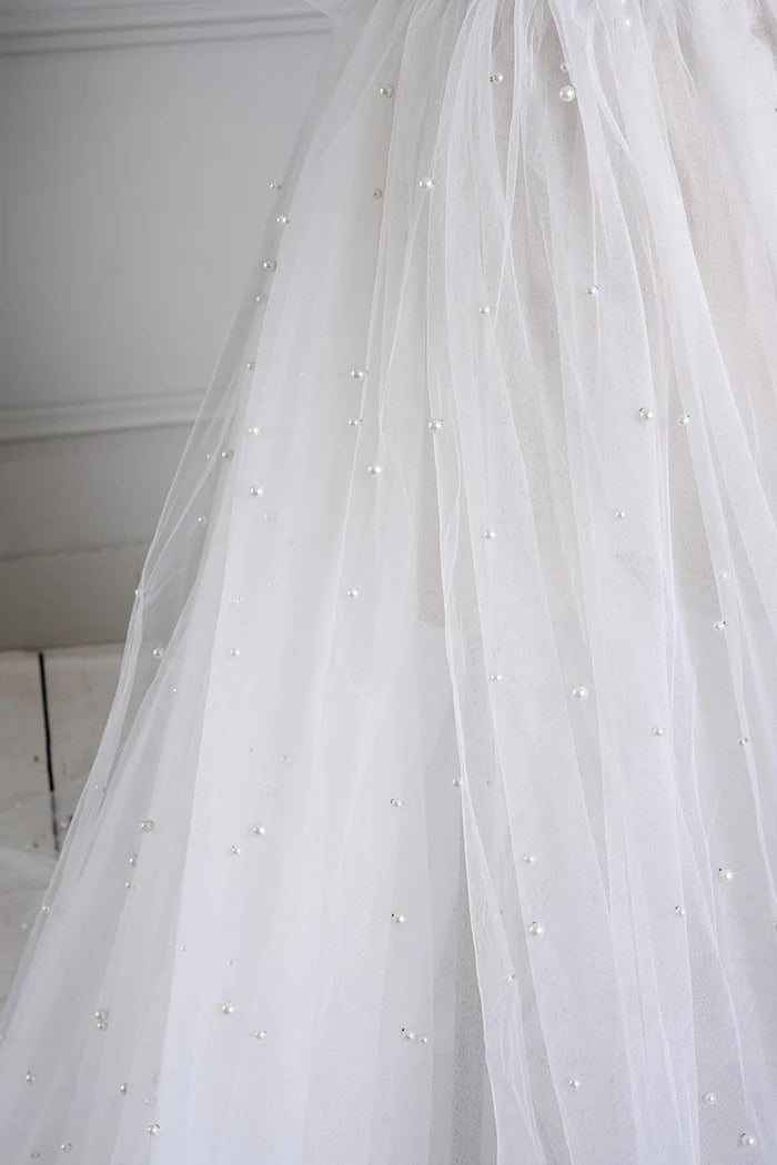 Kate White Tube Top Mesh Maternity Photoshoot Dress - Kate Backdrop AU