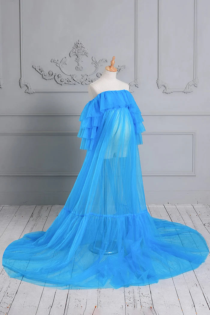 Kate Tubeless Mesh Maternity Photoshoot Dress - Kate Backdrop AU