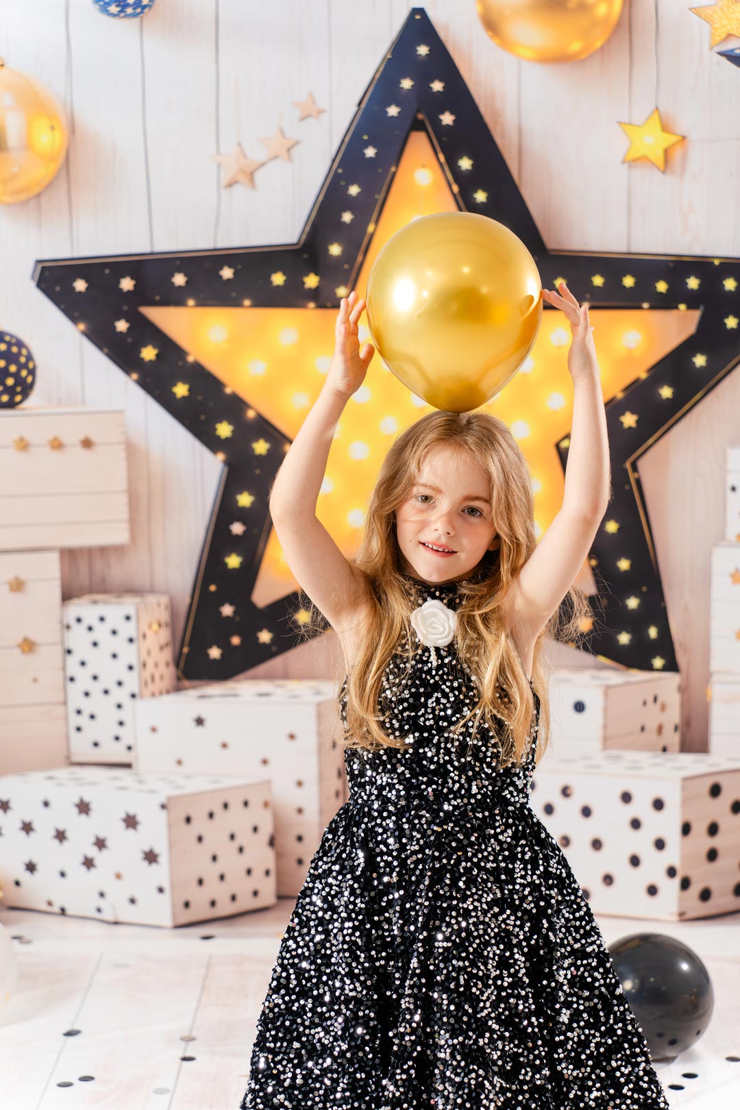 Kate Star Lights Gift Boxes Wooden Wall Backdrop Designed by Emetselch - Kate Backdrop AU