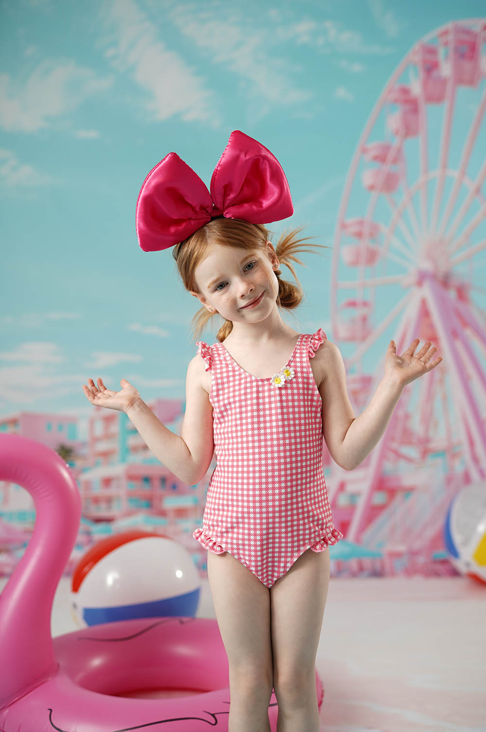 Kate Pink Summer Beach Swimsuit for Photography - Kate Backdrop AU