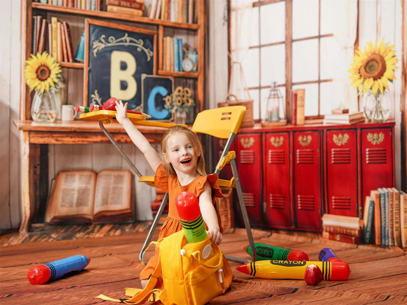 Kate Back To School Classroom Pencil Room set Photo Kit